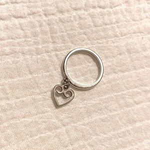 James Avery Heart Charm Ring, Size 6